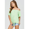 Neon Summer off the shoulder top